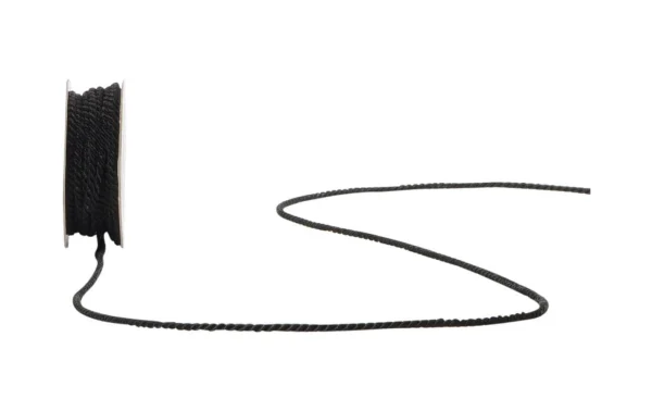 Meilleure affaire 🎉 Spyk Ruban Cadeau Cordon De Soie 2.5 Mm X 5 M, Noir – Emballage Cadeau ❤️ 1