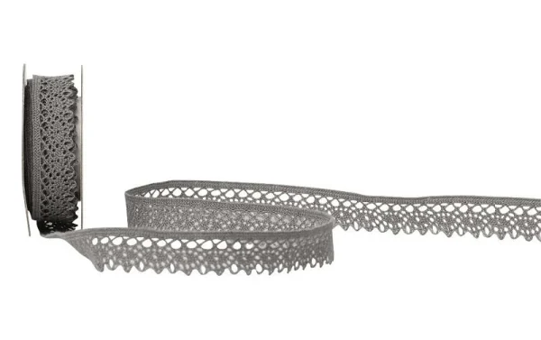 Sortie 🤩 Spyk Ruban Cadeau Cubino Spitzen 14 Mm X 2 M, Gris – Emballage Cadeau 🧨 1