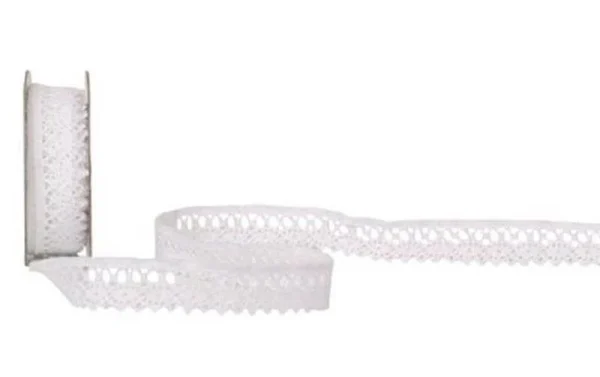 Meilleure affaire 😉 Spyk Ruban Cadeau Cubino Spitzen 14 Mm X 2 M, Blanc – Emballage Cadeau 🔔 1