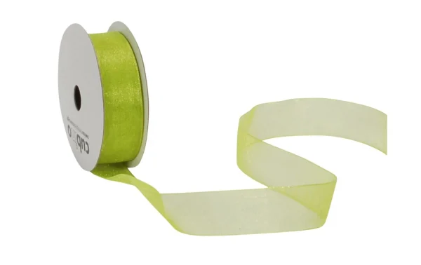 Sortie 🔥 Spyk Ruban Cadeau Organsa 15 Mm X 8 M, Vert Clair – Emballage Cadeau 👏 1