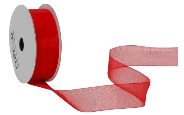 Meilleure affaire 💯 Spyk Ruban Cadeau Organsa 15 Mm X 8 M, Rouge – Emballage Cadeau ✔️ 1