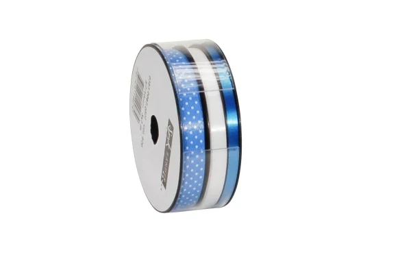Budget 🧨 Spyk Ruban Cadeau Points 3 X 7 Mm X 7 M, Bleu/Blanc – Emballage Cadeau ✔️ 1