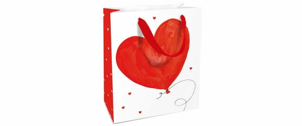 Coupon ⌛ Braun + Company Sac Cadeau Big Balloon 18 X 21 X 8 Cm, Rouge – Emballage Cadeau 👏 1