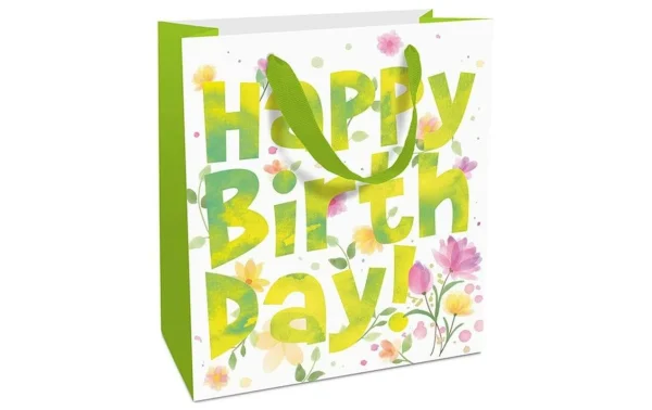 Remise 🤩 Braun + Company Sac Cadeau Joyeux Anniversaire 18 X 21 X 8 Cm, Multicolore – Emballage Cadeau 🌟 1
