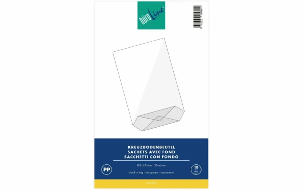 Budget 🎁 Büroline Sac Transparent 12 X 22.5 Cm, 10 Pièces, Transparent – Emballage Cadeau 💯 1