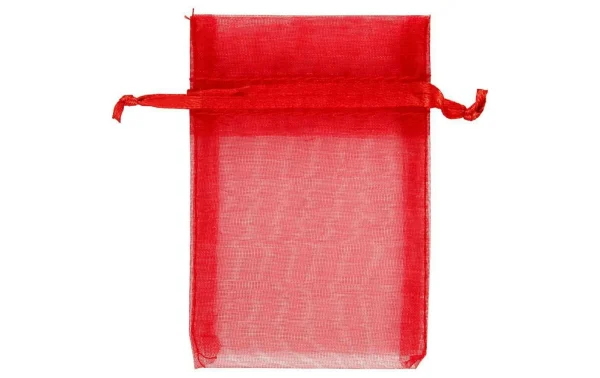 Promo 👍 Creativ Company Sac En Organza Organza 7 X 10 Cm 10 Pièces, Rouge – Emballage Cadeau 🧨 1