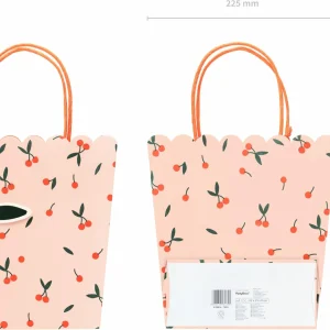 Nouveau 🎉 Partydeco Sac Cadeau Cerises 22 X 23 X 8 Cm, Rose – Emballage Cadeau 😍 7