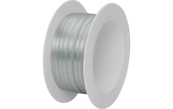 Coupon ⭐ Stewo Ruban Cadeau Double Satin 3 Mm X 5 M, Argenté – Emballage Cadeau 🥰 1