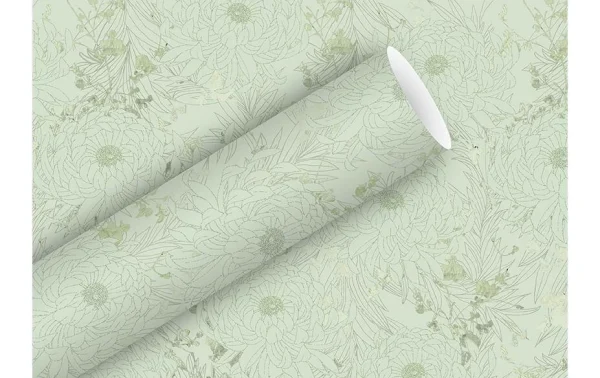 Vente flash ✨ Braun + Company Papier Cadeau Coco 70 Cm X 1.5 M, Menthe – Emballage Cadeau ⭐ 1