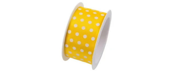 Bon marché 👏 Braun + Company Ruban Cadeau Hot Spots 40 Mm X 2 M, Jaune – Emballage Cadeau ✔️ 1