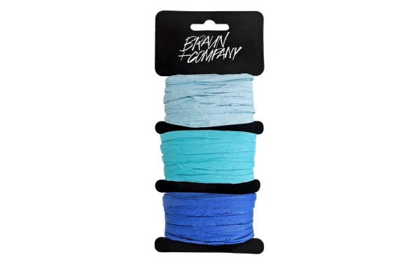 Meilleure vente 👏 Braun + Company Ruban Cadeau Raffia Mélange Bleu Par Couleur 10 Mètres – Emballage Cadeau 💯 1