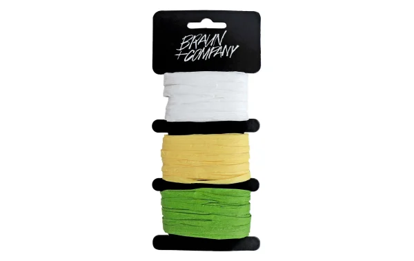 Coupon ✔️ Braun + Company Ruban Cadeau Raffia Mélange Vert Par Couleur 10 Mètres – Emballage Cadeau 🔥 1
