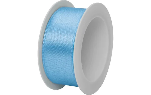 Grosses soldes 😉 Stewo Ruban Cadeau Double Satin 25 Mm X 3 M, Bleu Clair – Emballage Cadeau ⌛ 1