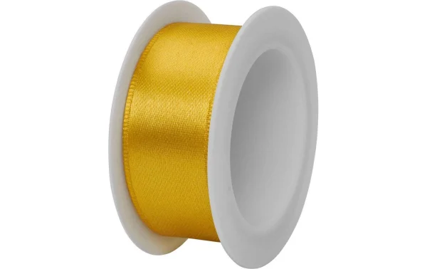 Budget ✔️ Stewo Ruban Cadeau Double Satin 25 Mm X 3 M, Doré – Emballage Cadeau 🥰 1