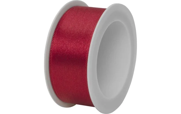 Tout neuf 🛒 Stewo Ruban Cadeau Double Satin 25 Mm X 3 M, Bordeaux – Emballage Cadeau 👍 1