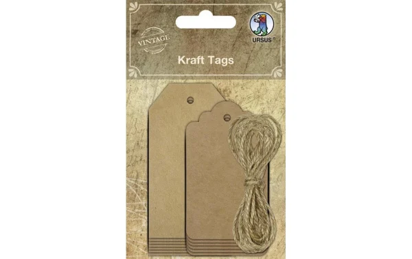 Meilleure affaire ✨ URSUS Étiquette Pour Cadeau 12 Pièces, Marron – Emballage Cadeau 🥰 1