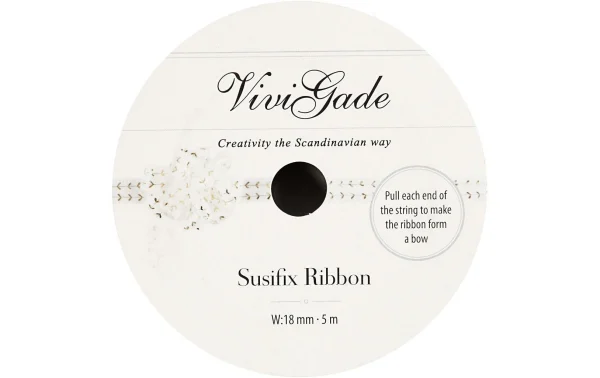 Vente flash ✨ Creativ Company Ruban Cadeau Susifix 5 M Blanc, Coeurs – Emballage Cadeau 👍 4