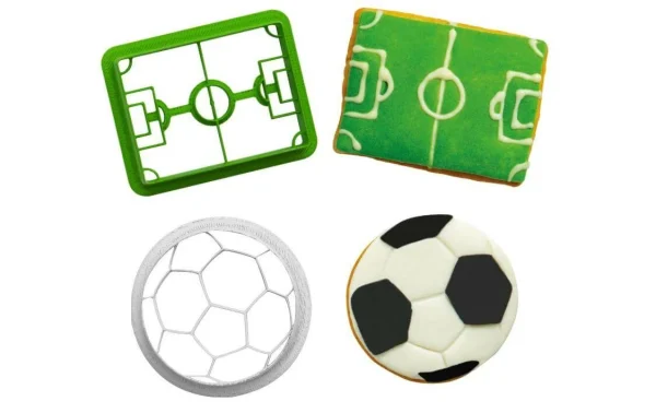 Sortie ❤️ Decora Kits D’emporte-pièces 2 Pièces, Ballon De Foot – Emporte-pièce 🔥 3