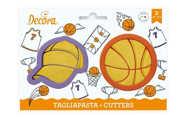 Promo 🥰 Decora Kits D’emporte-pièces 2 Pièces, Basket-ball – Emporte-pièce 🎉 1