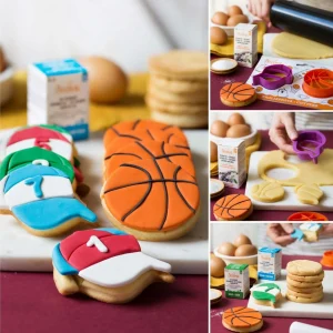 Promo 🥰 Decora Kits D’emporte-pièces 2 Pièces, Basket-ball – Emporte-pièce 🎉 7