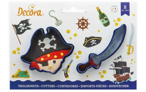 Sortie 😀 Decora Kits D’emporte-pièces Mini 2 Pièces, Pirate – Emporte-pièce 🛒 1