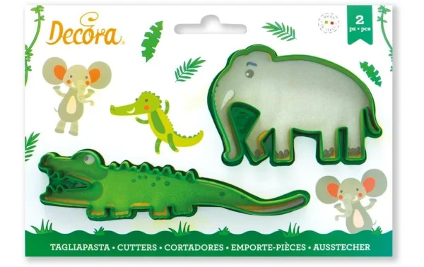 Le moins cher 🎁 Decora Kits D’emporte-pièces Mini 2 Pièces, Crocodile Et éléphant – Emporte-pièce 👍 1