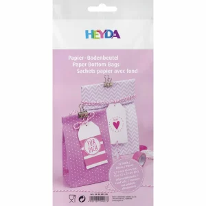 Meilleure vente 💯 Heyda Sac En Papier 12 Pièces Rose – Emballage Cadeau 🤩 7