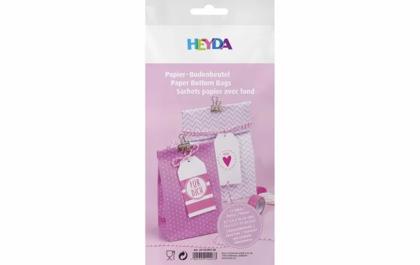 Meilleure vente 💯 Heyda Sac En Papier 12 Pièces Rose – Emballage Cadeau 🤩 3