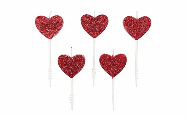 Coupon 🎉 Rico Design Bougie Coeurs 5 Pièce/s – Décoration De Pâtisseries 👍 1