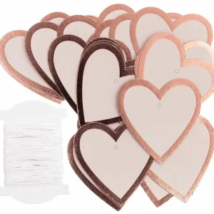 Budget 🛒 Rico Design Étiquette Pour Cadeau Coeur 24 Pièce/s, Rose – Emballage Cadeau 🎁 7