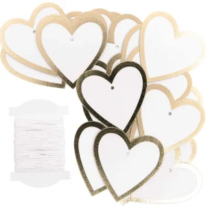 Remise ⭐ Rico Design Étiquette Pour Cadeau Coeur 24 Pièce/s, Doré – Emballage Cadeau 🎁 7