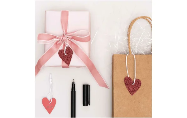 Bon marché 🧨 Rico Design Étiquette Pour Cadeau Coeur Glitter, 24 Pièce/s, Rouge – Emballage Cadeau 😀 4