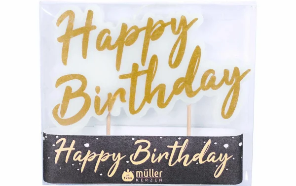 Coupon ⌛ Müller Kerzen Bougie Happy 🥳 Birthday 1 Pièce/s – Décoration De Pâtisseries ✔️ 1