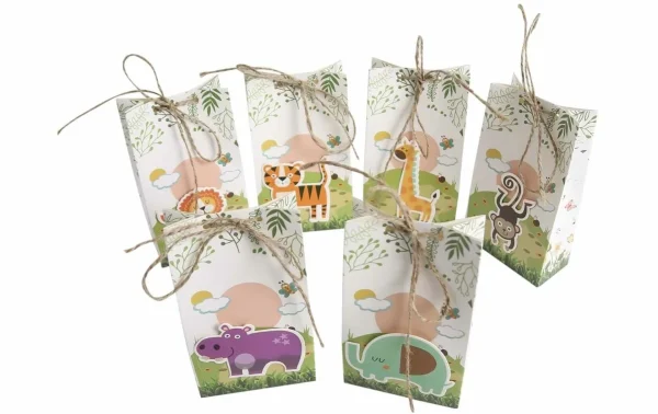 Promo 🥰 Cut My Cookies Sachet Cadeau Safari 6 Pièce/s, Multicolore – Emballage Cadeau ✨ 1