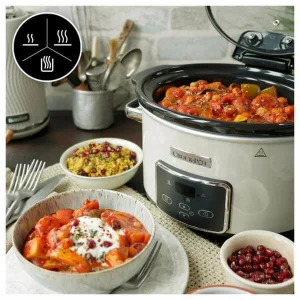 Vente flash 🥰 Crock-Pot Cuisinière à Jonglerie Digital 3.5 L Creme – Vapeur 👍 9