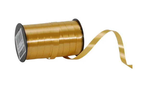 Nouveau 👏 Spyk Ruban Cadeau Poly Glatt 7 Mm X 20 M, Doré – Emballage Cadeau ✨ 1