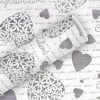 Vente flash 🧨 Braun + Company Papier Cadeau Elegant Heart Argenté/Blanc – Emballage Cadeau ✔️ 5