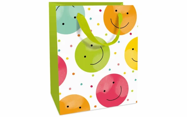 De gros 🧨 Braun + Company Sac Cadeau Happy Smileys 12 X 15 X 6 Cm, Multicolore – Emballage Cadeau 😀 1