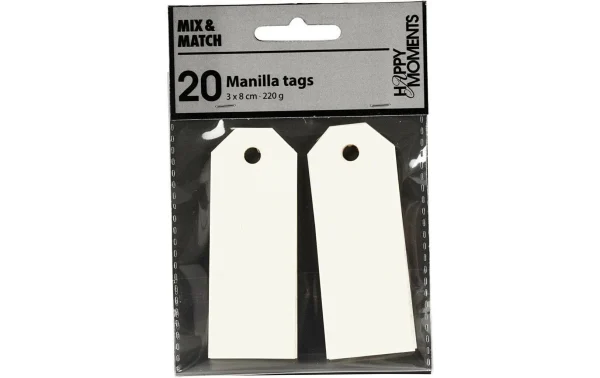 Top 10 😍 Creativ Company Étiquette Pour Cadeau Manila Tags, 3 X 8 Cm, 20 Pièces, Blanc Naturel – Emballage Cadeau ⭐ 1